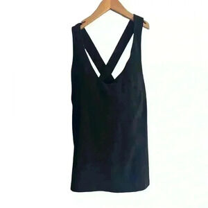 Long Breath 2-In-1 Tank Black Size 6 Light Support  Racer Back